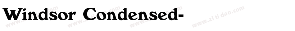 Windsor Condensed字体转换